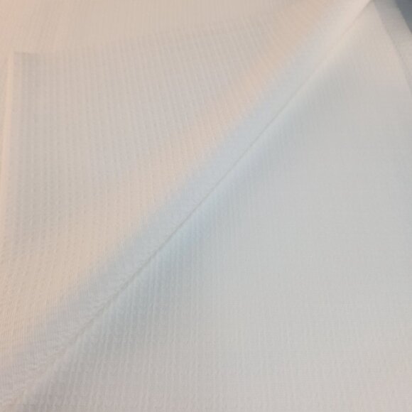 Waffle Weave White Polyester Vintage 80's Fabric 1 yard x 60 inch - Picture 9 of 9